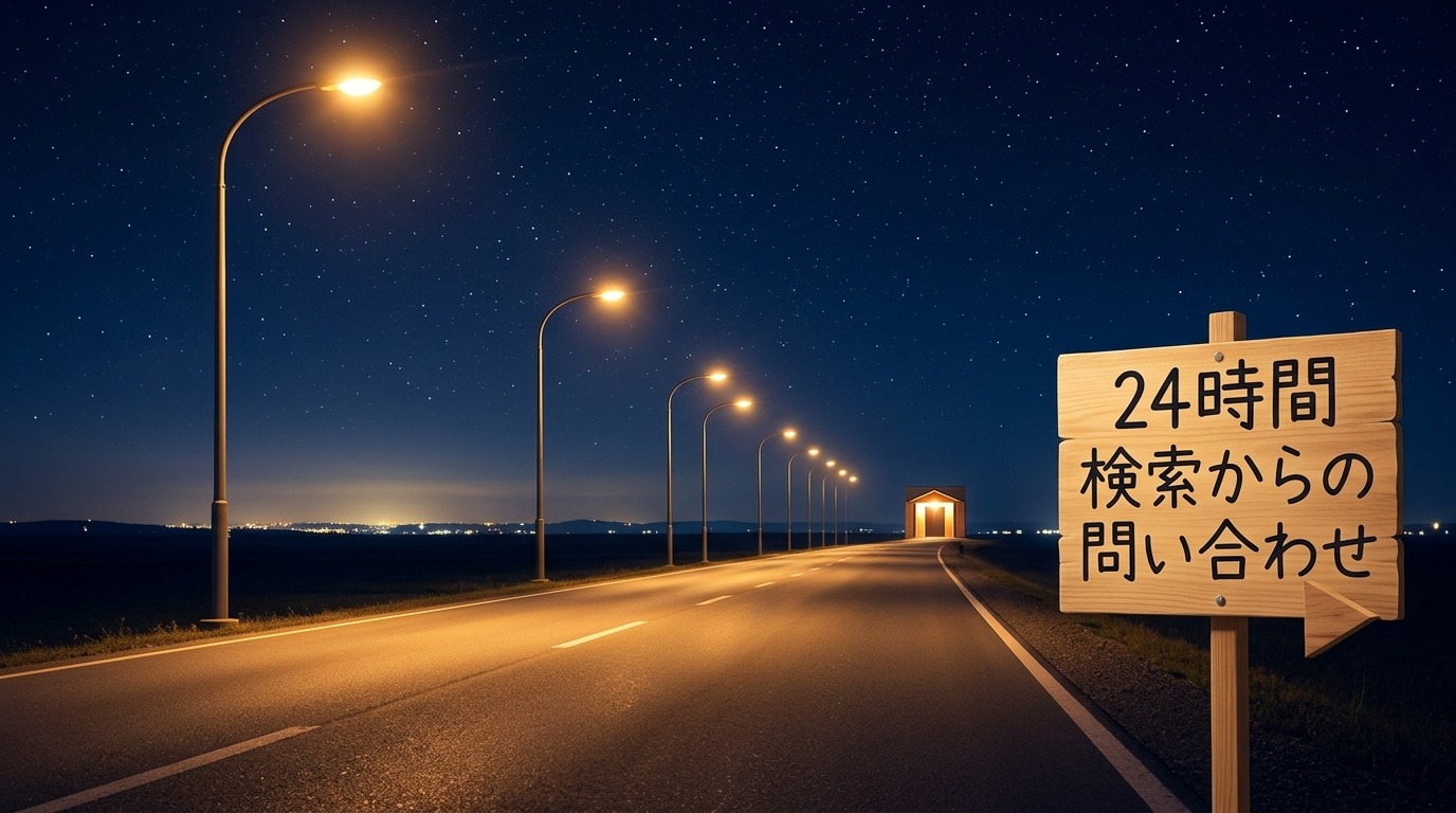 公開された記事が夜も検索から問い合わせを連れてくる象徴的なイメージ